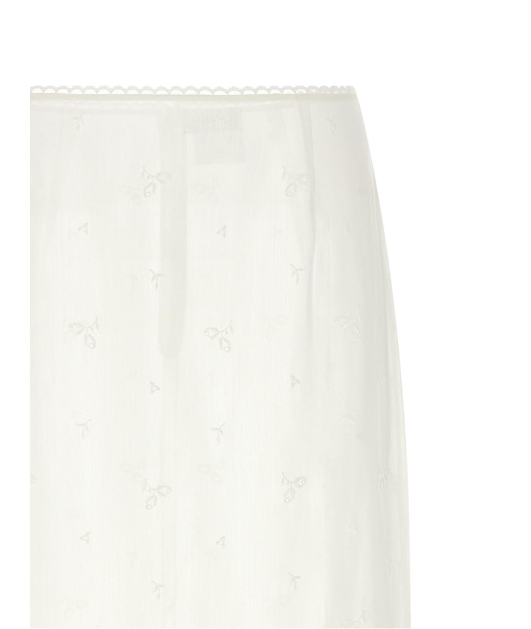 MAGDA BUTRYM Белая полиэстеровая юбка миди, фото 3