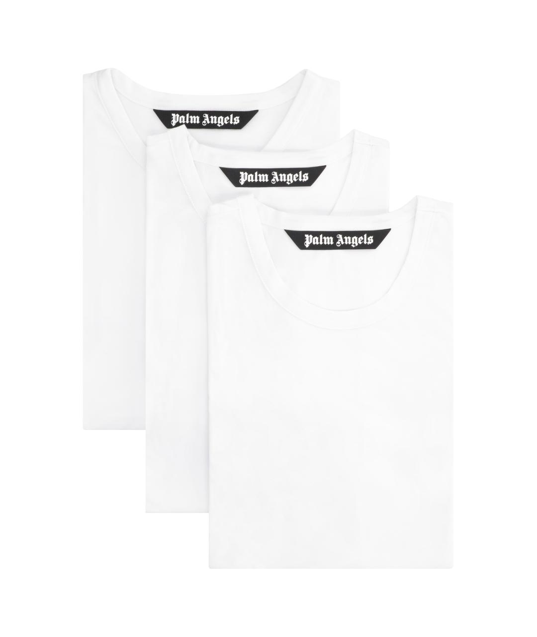 PALM ANGELS Белая хлопковая футболка, фото 2