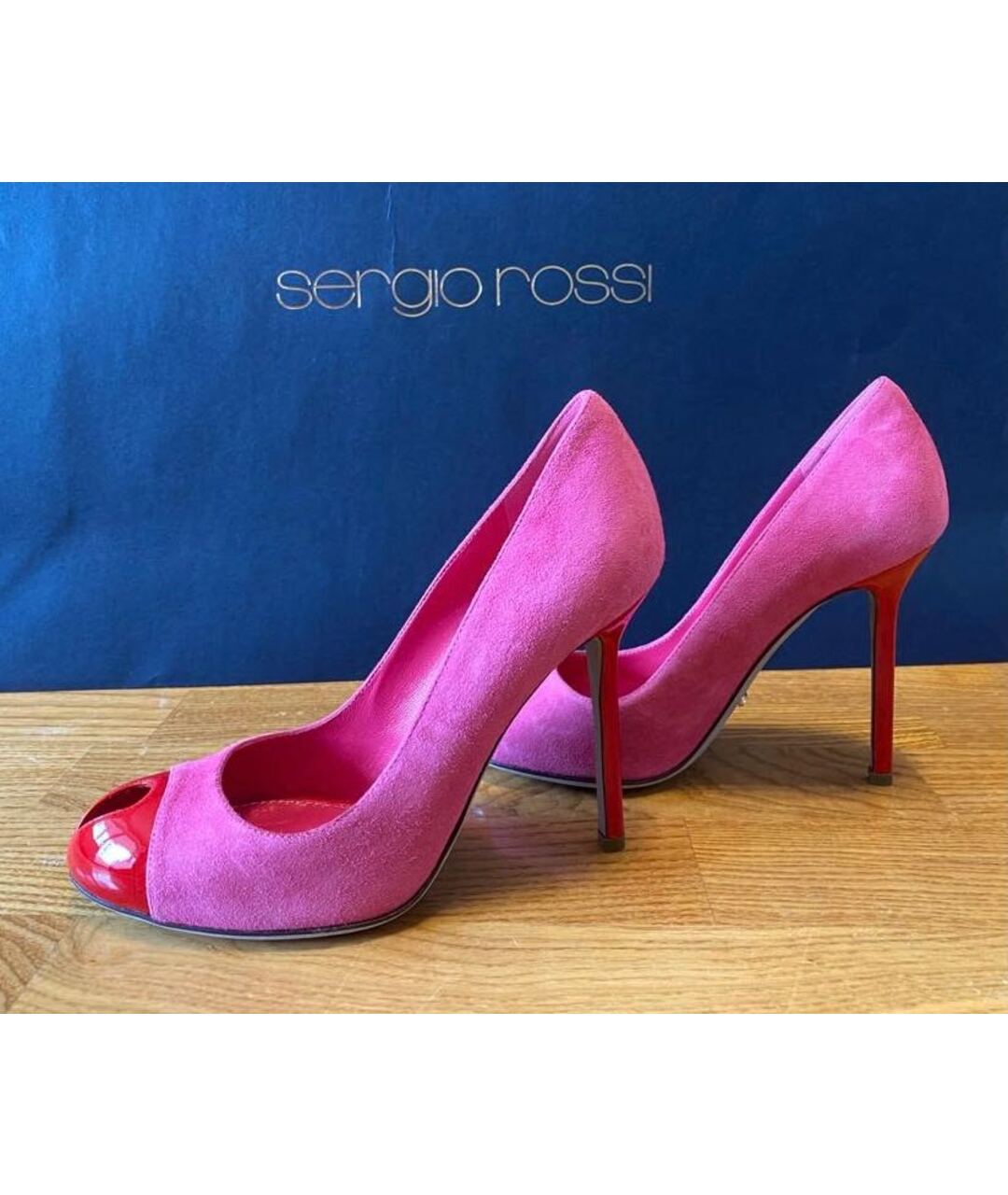 SERGIO ROSSI Розовые замшевые туфли, фото 3