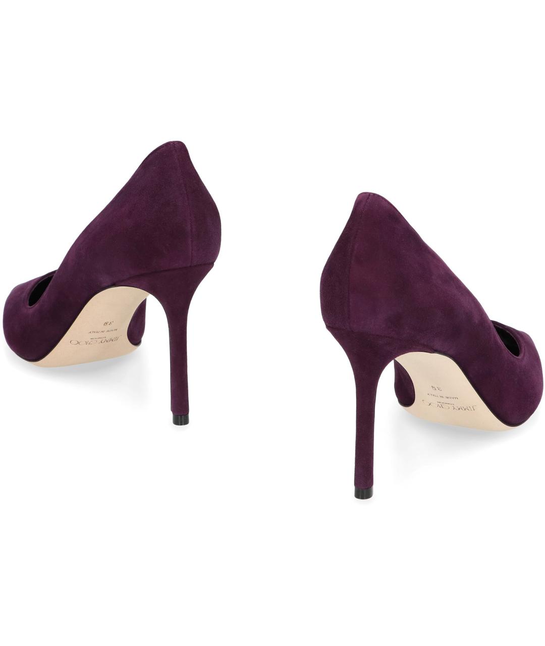 JIMMY CHOO Фиолетовые замшевые туфли, фото 4