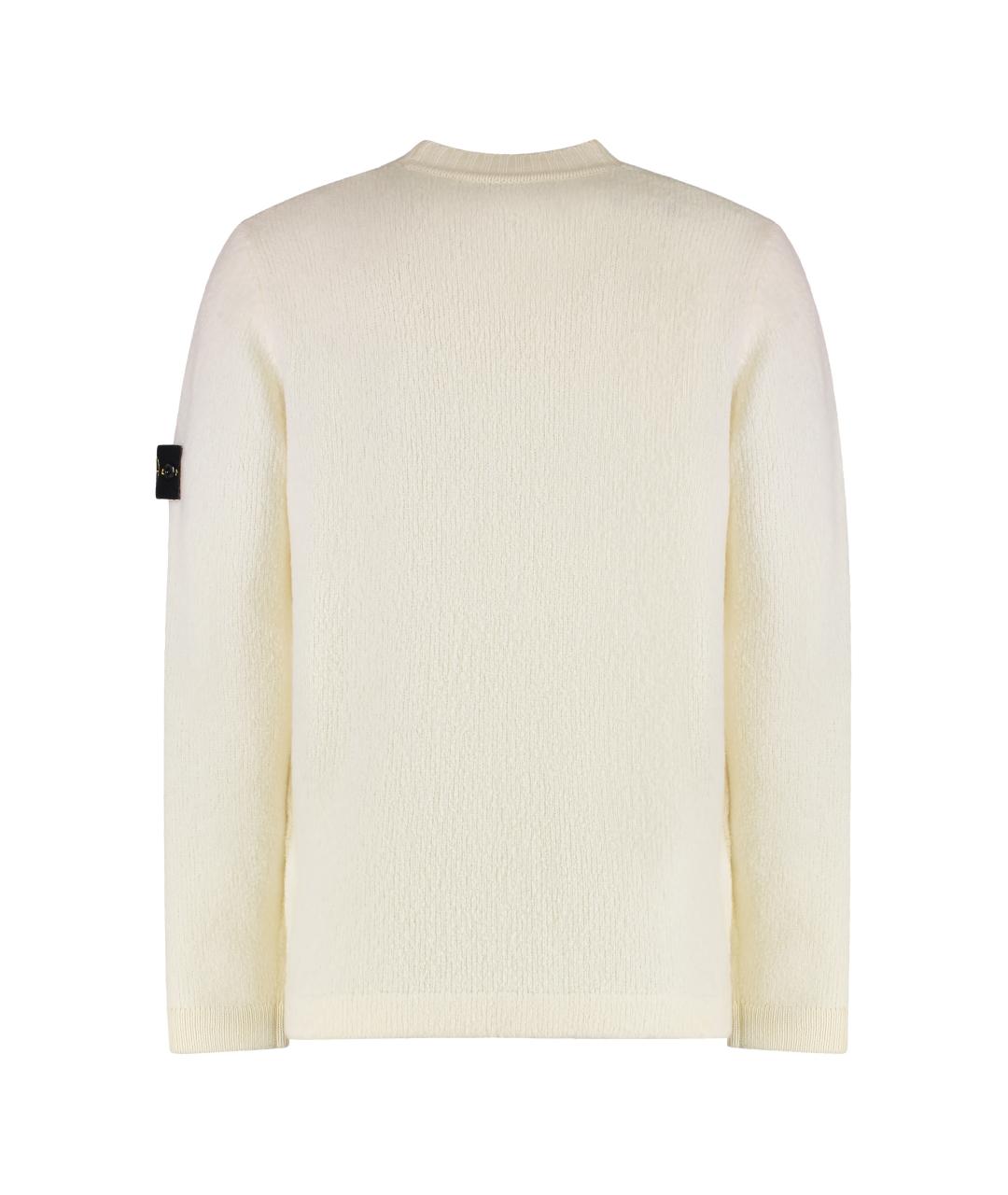 STONE ISLAND Белый шерстяной джемпер / свитер, фото 2