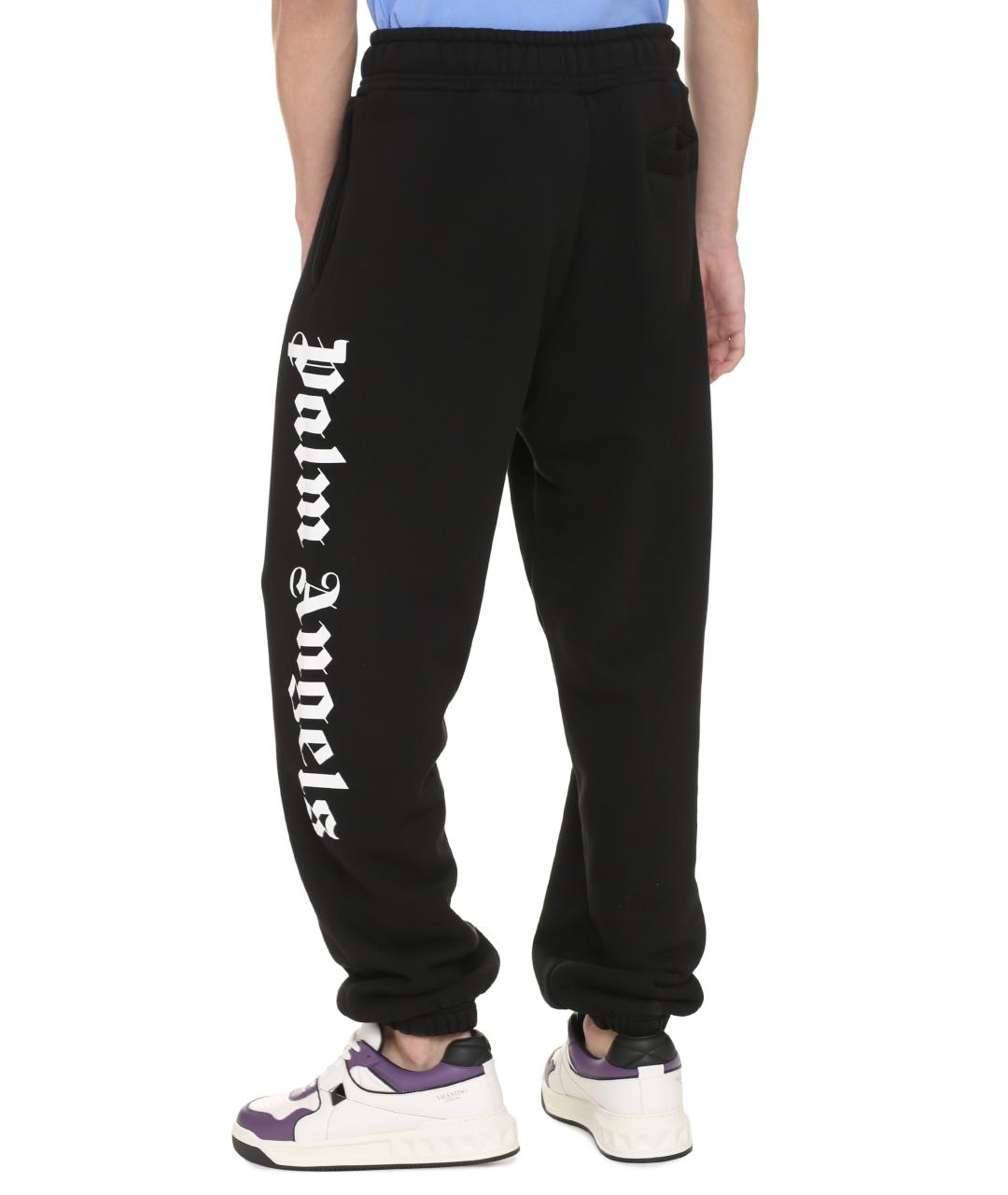 PALM ANGELS Черные хлопковые повседневные брюки, фото 4