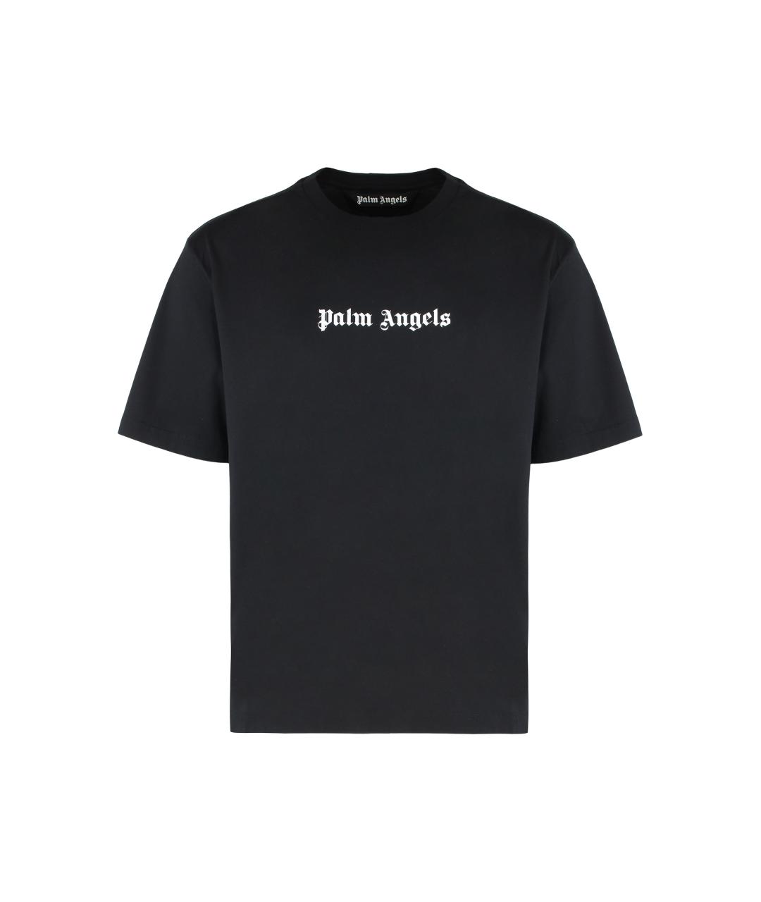 PALM ANGELS Черная хлопковая футболка, фото 1