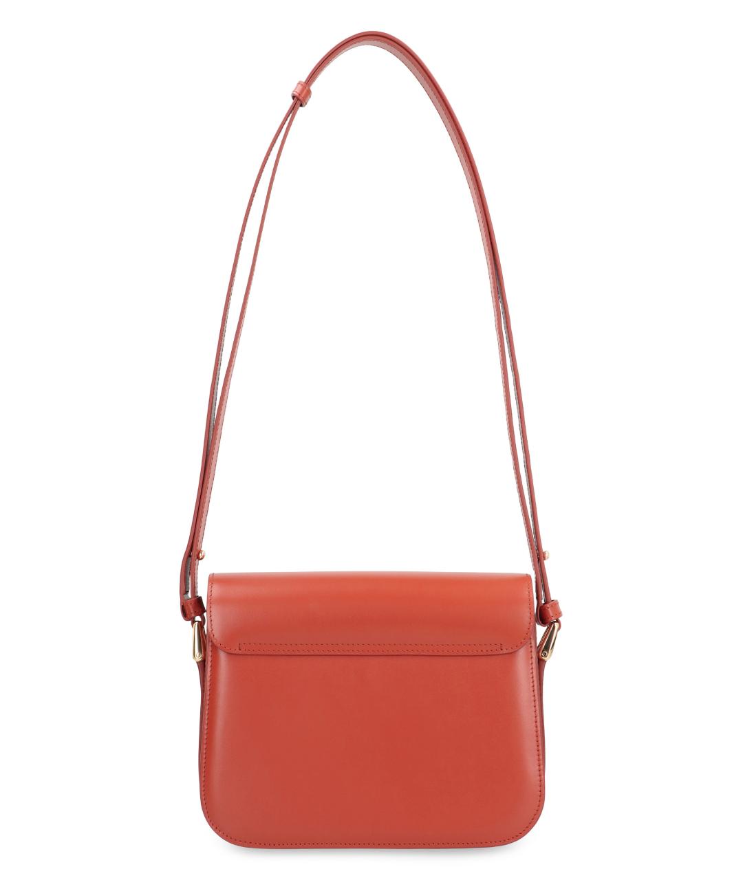 A.P.C. Коричневая кожаная сумка через плечо, фото 3