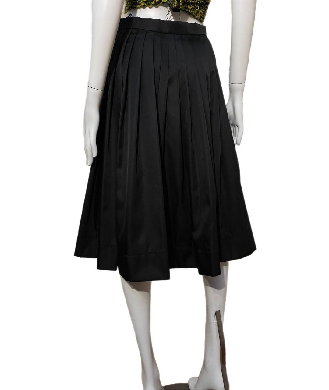 PRADA Черная полиамидовая юбка миди, фото 5