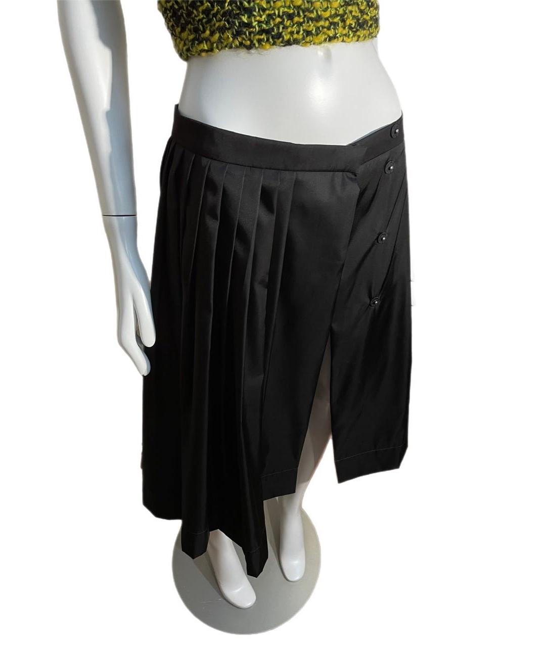 PRADA Черная полиамидовая юбка миди, фото 6