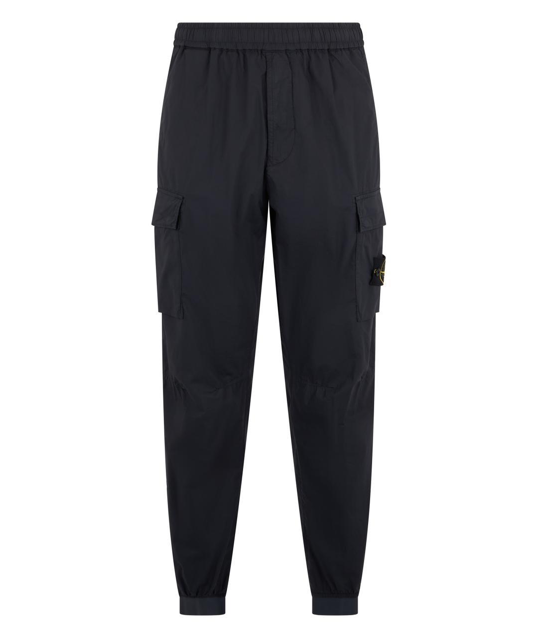 STONE ISLAND Синие хлопковые повседневные брюки, фото 1