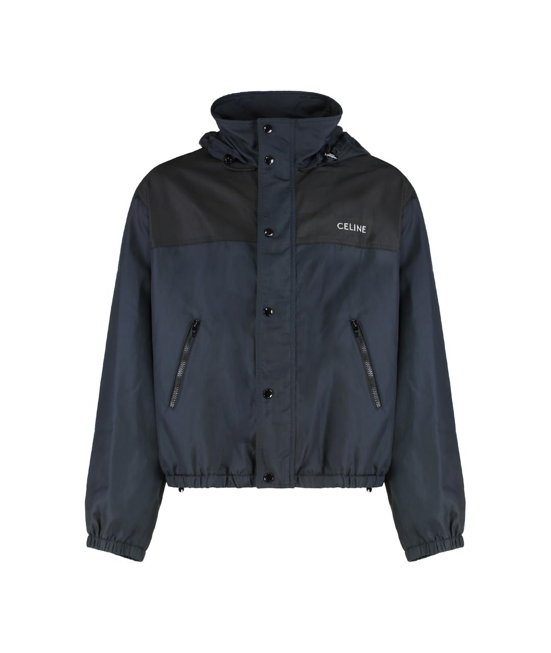 CELINE Синяя полиэстеровая куртка, фото 3