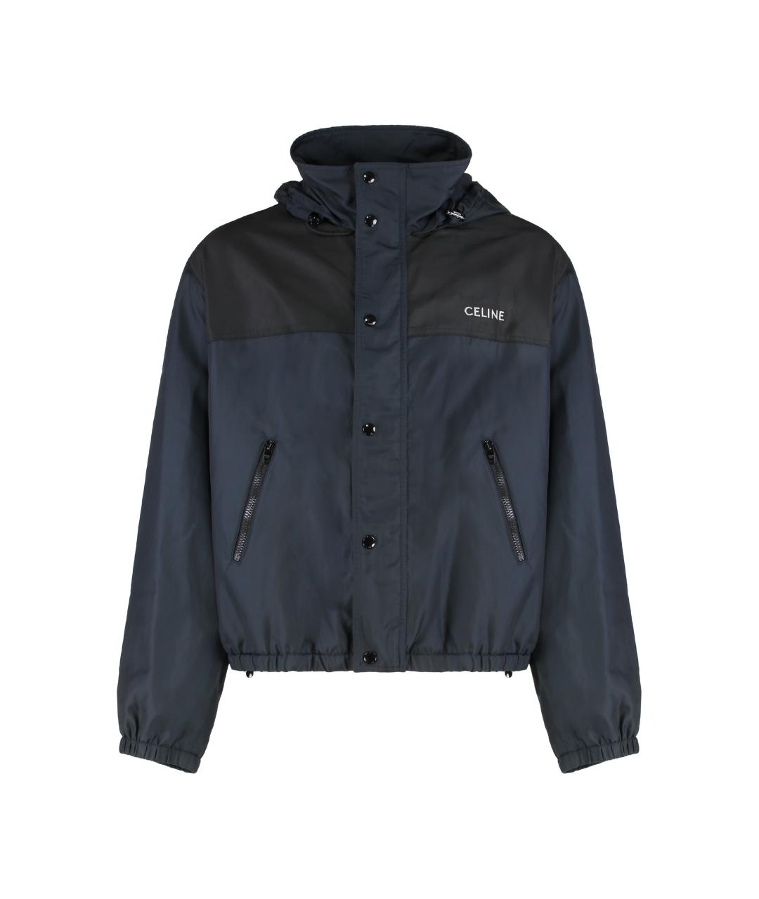 CELINE Синяя полиэстеровая куртка, фото 1