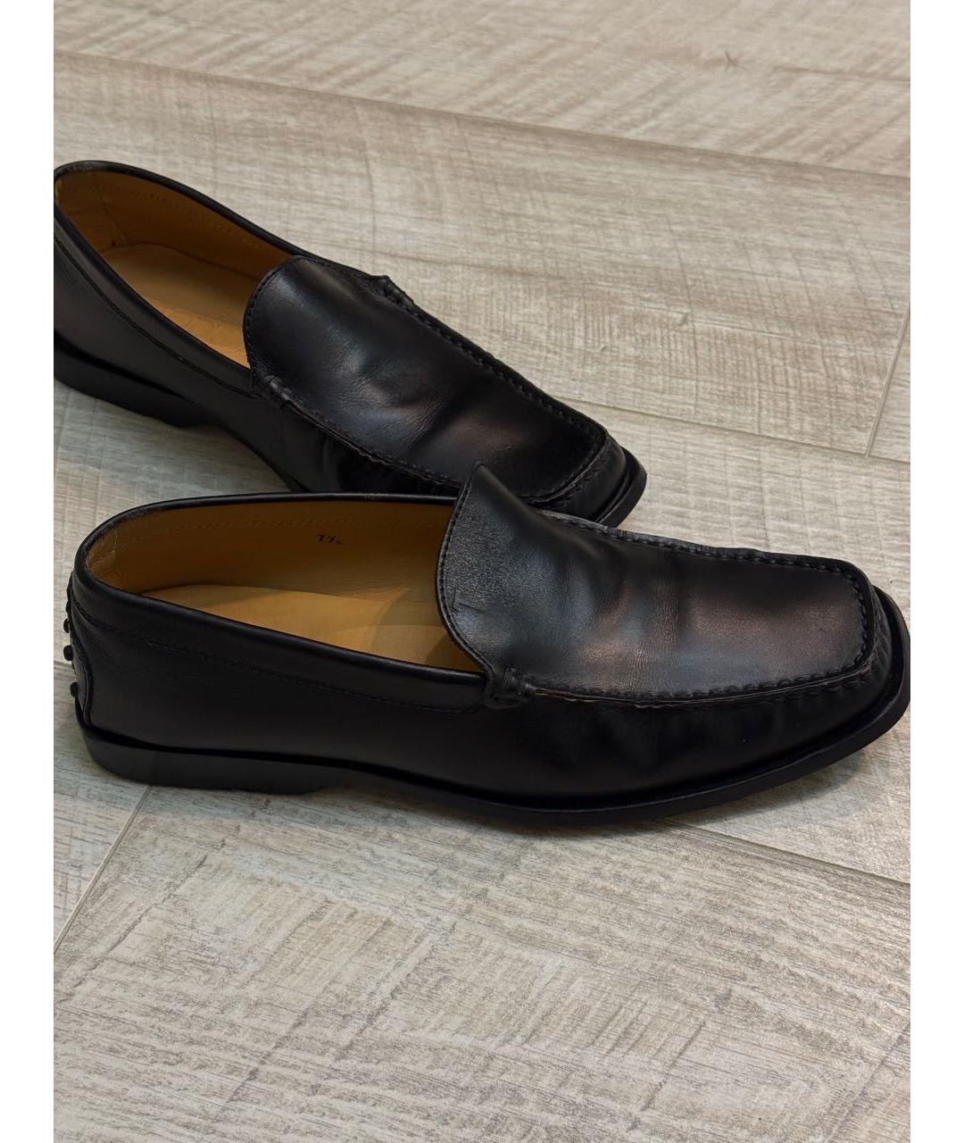 TOD'S Черные кожаные мокасины, фото 9