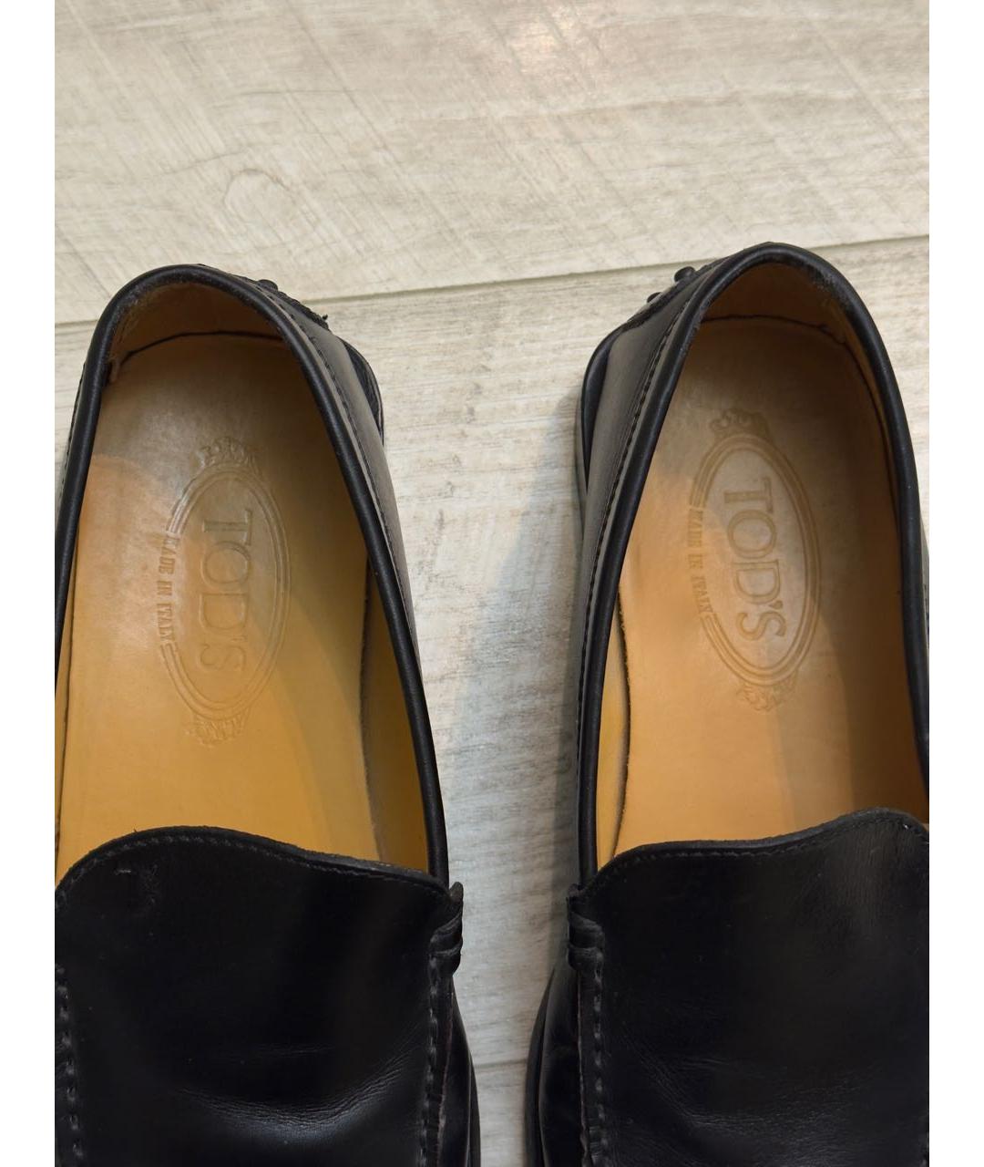 TOD'S Черные кожаные мокасины, фото 3