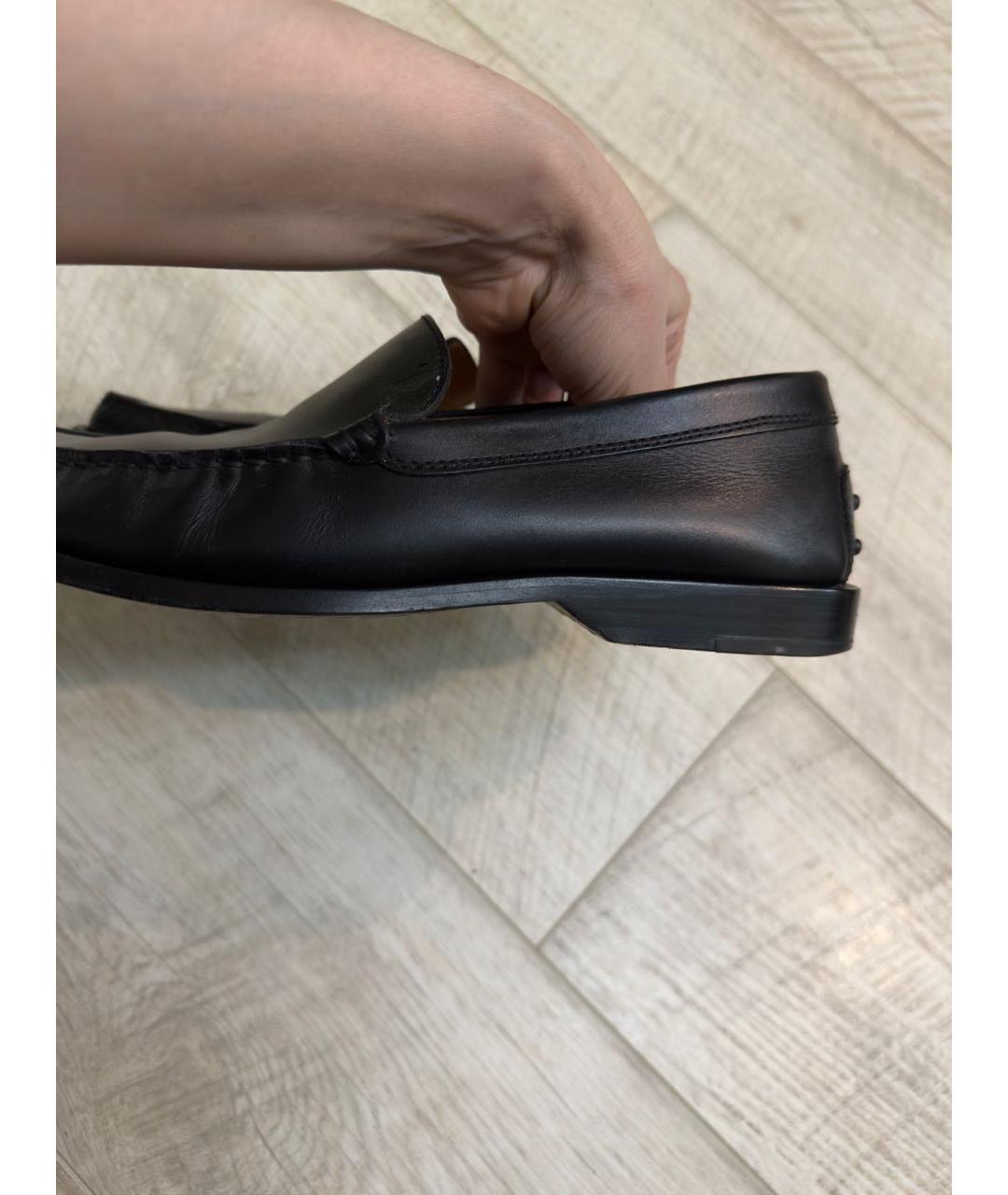 TOD'S Черные кожаные мокасины, фото 5