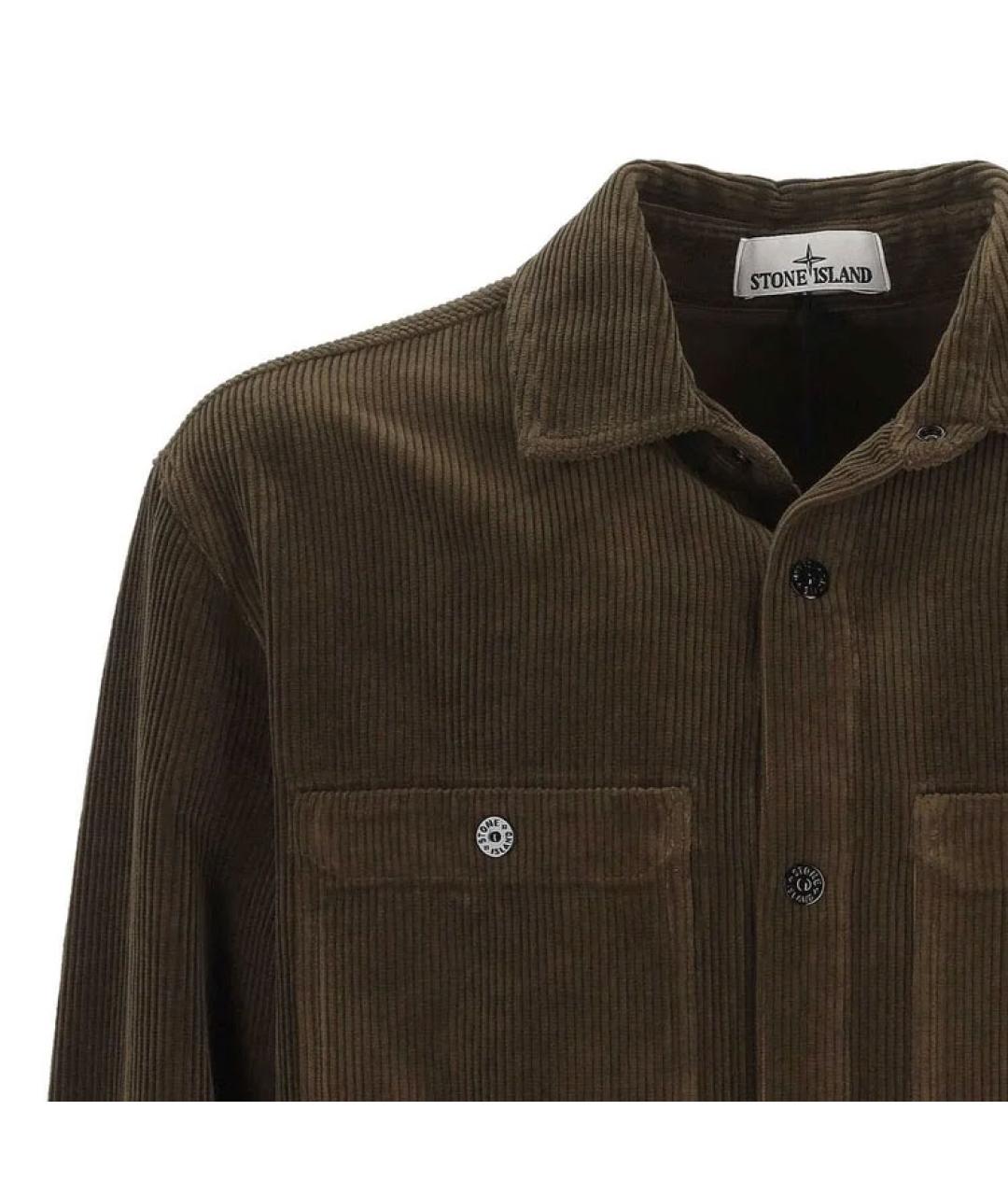 STONE ISLAND Коричневая кэжуал рубашка, фото 4