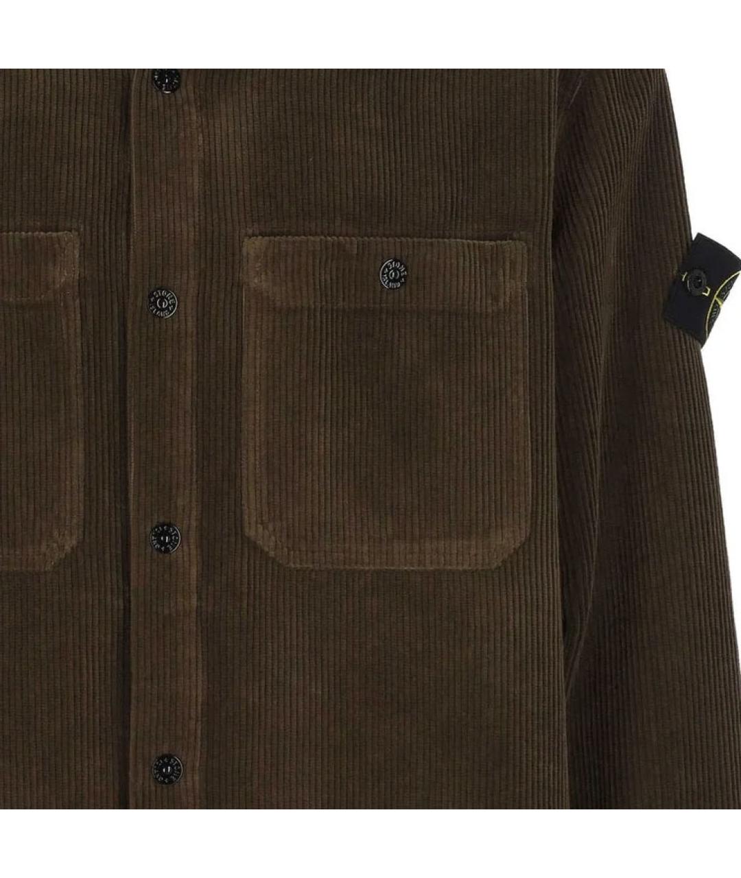 STONE ISLAND Коричневая кэжуал рубашка, фото 3
