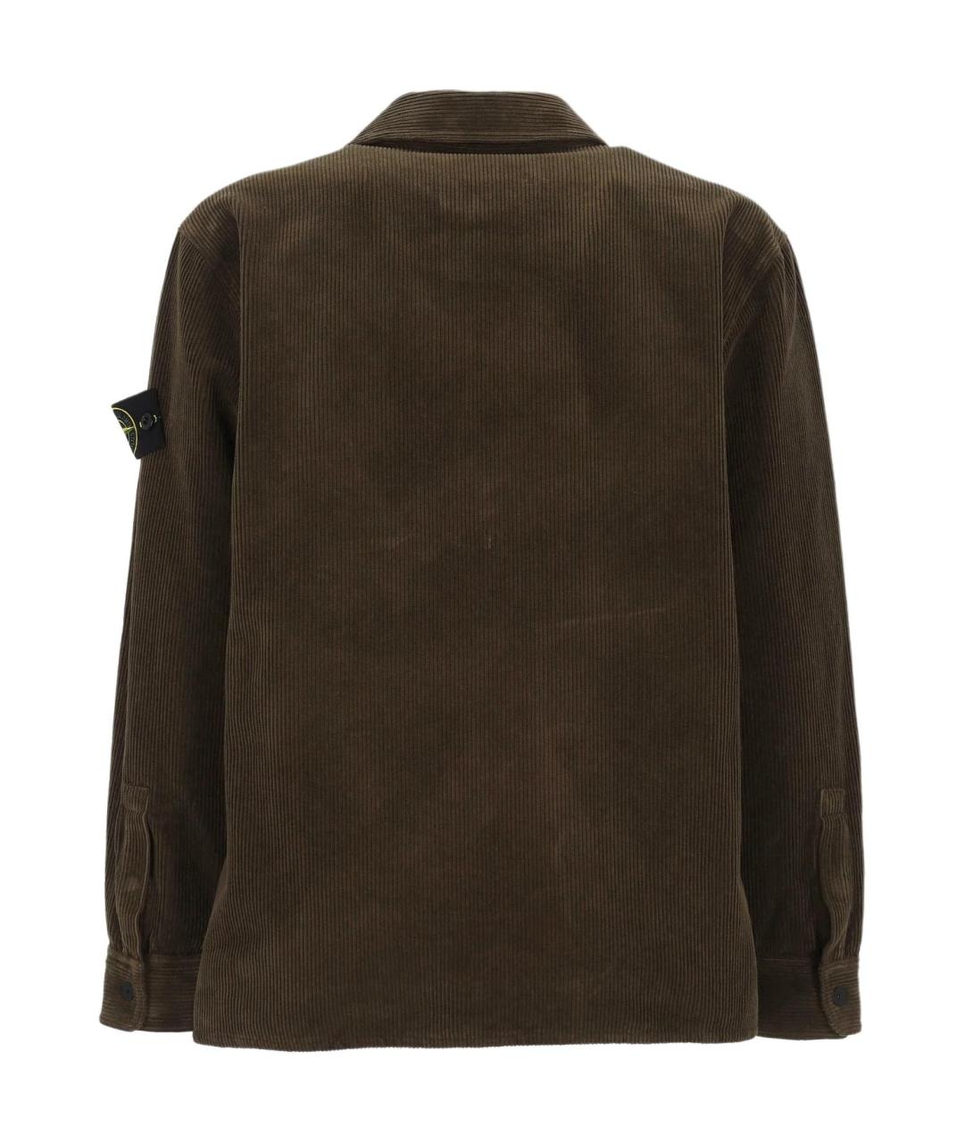 STONE ISLAND Коричневая кэжуал рубашка, фото 2