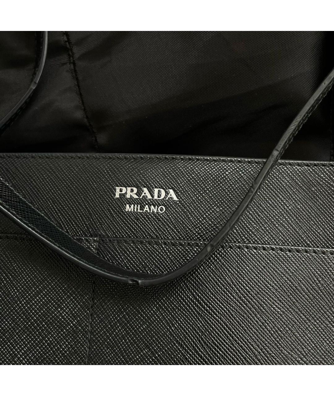 PRADA Черная кожаная сумка на плечо, фото 6