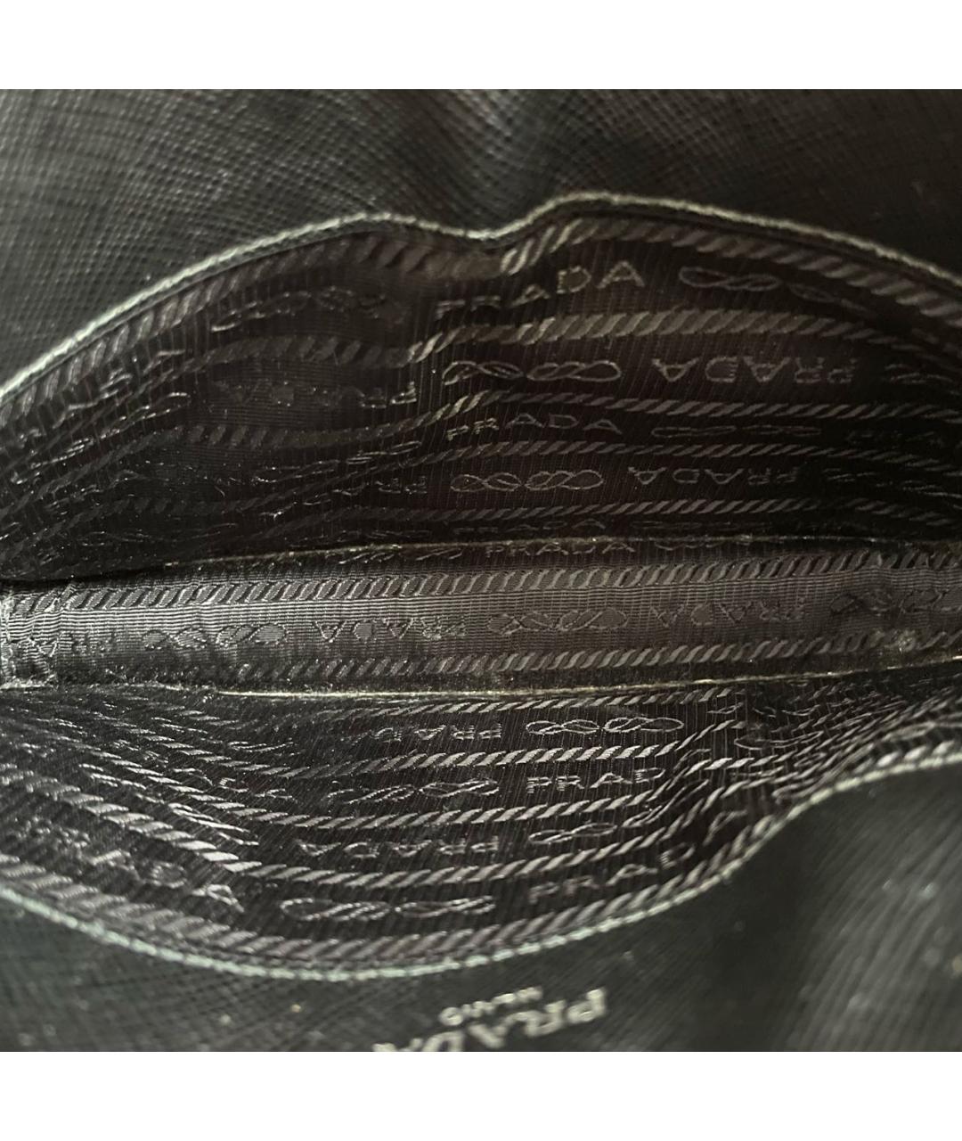 PRADA Черная кожаная сумка на плечо, фото 7