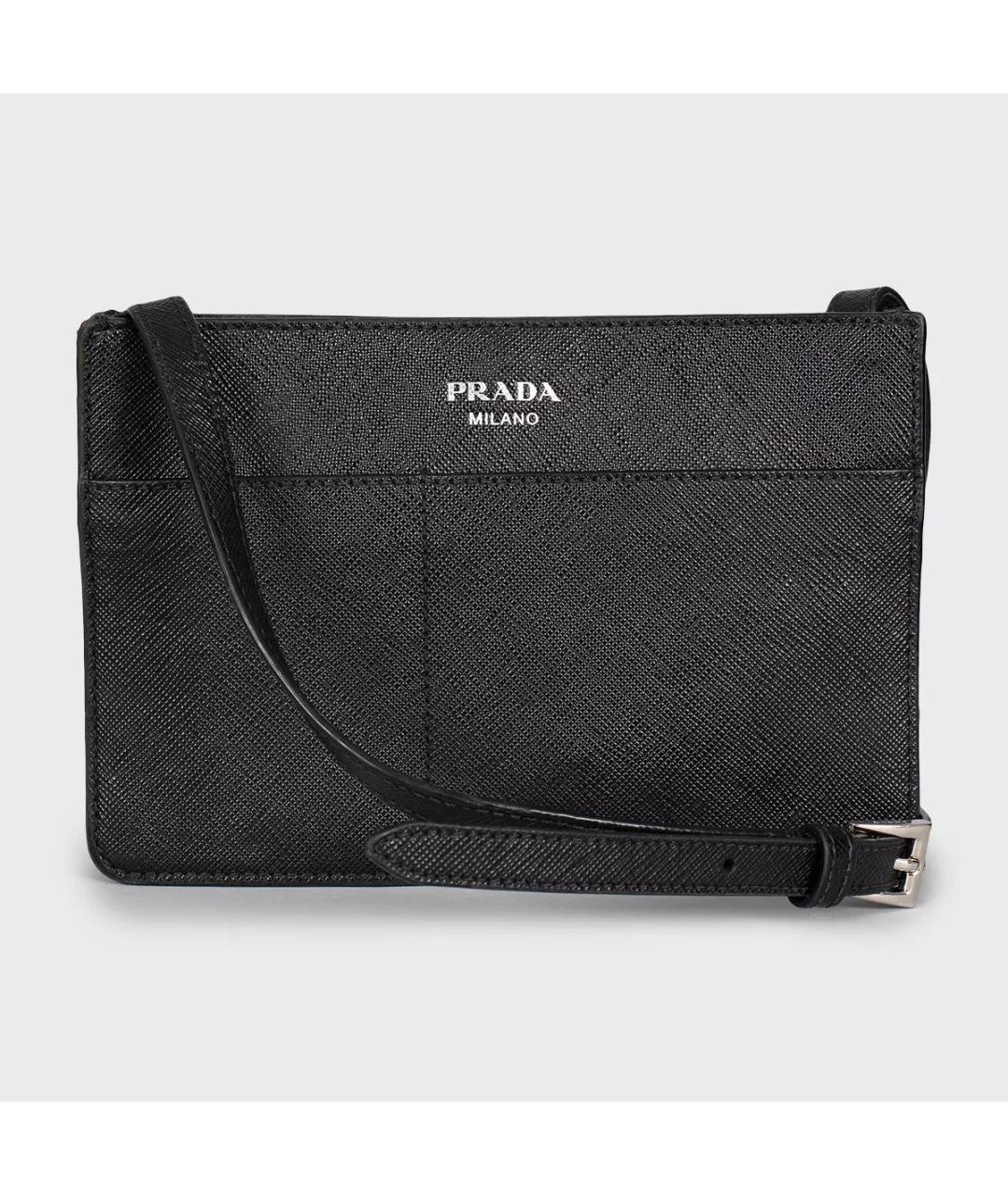 PRADA Черная кожаная сумка на плечо, фото 8