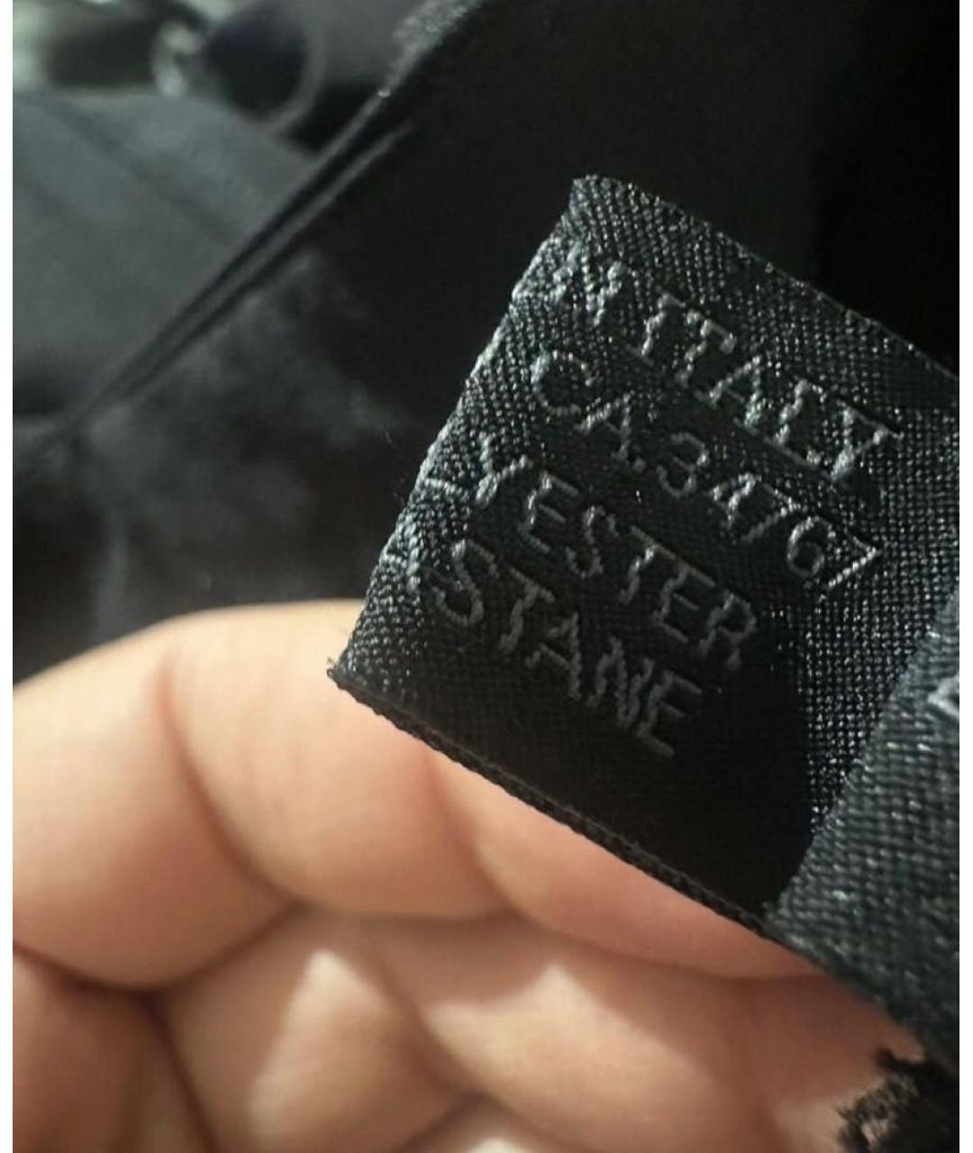 PRADA Черные синтетические классические брюки, фото 6