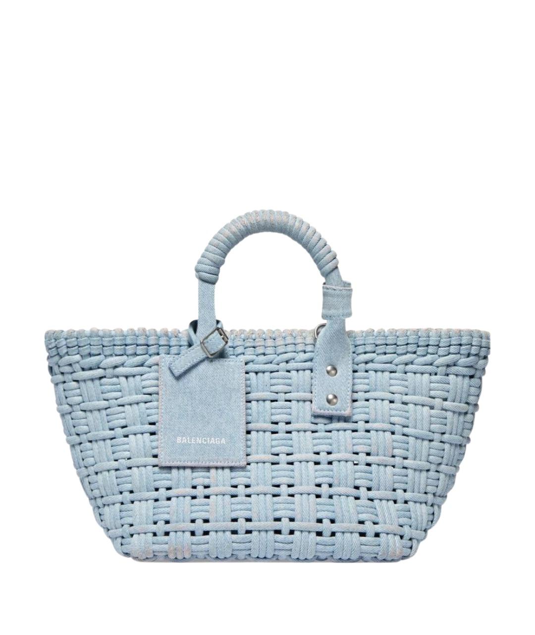 BALENCIAGA Голубая сумка с короткими ручками, фото 1