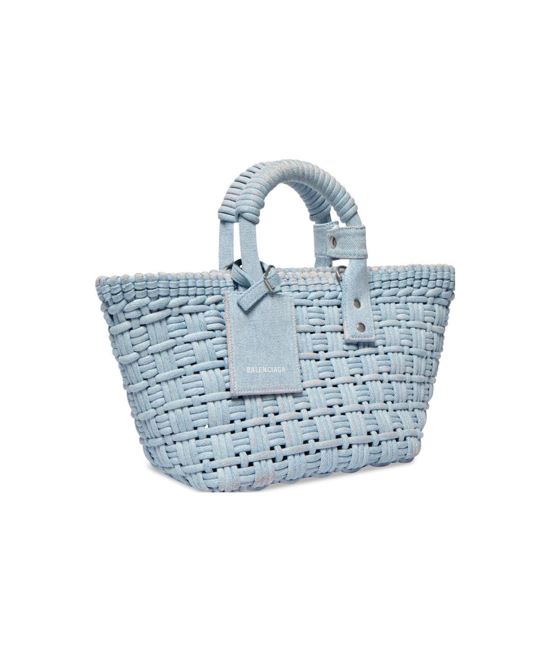 BALENCIAGA Голубая сумка с короткими ручками, фото 2