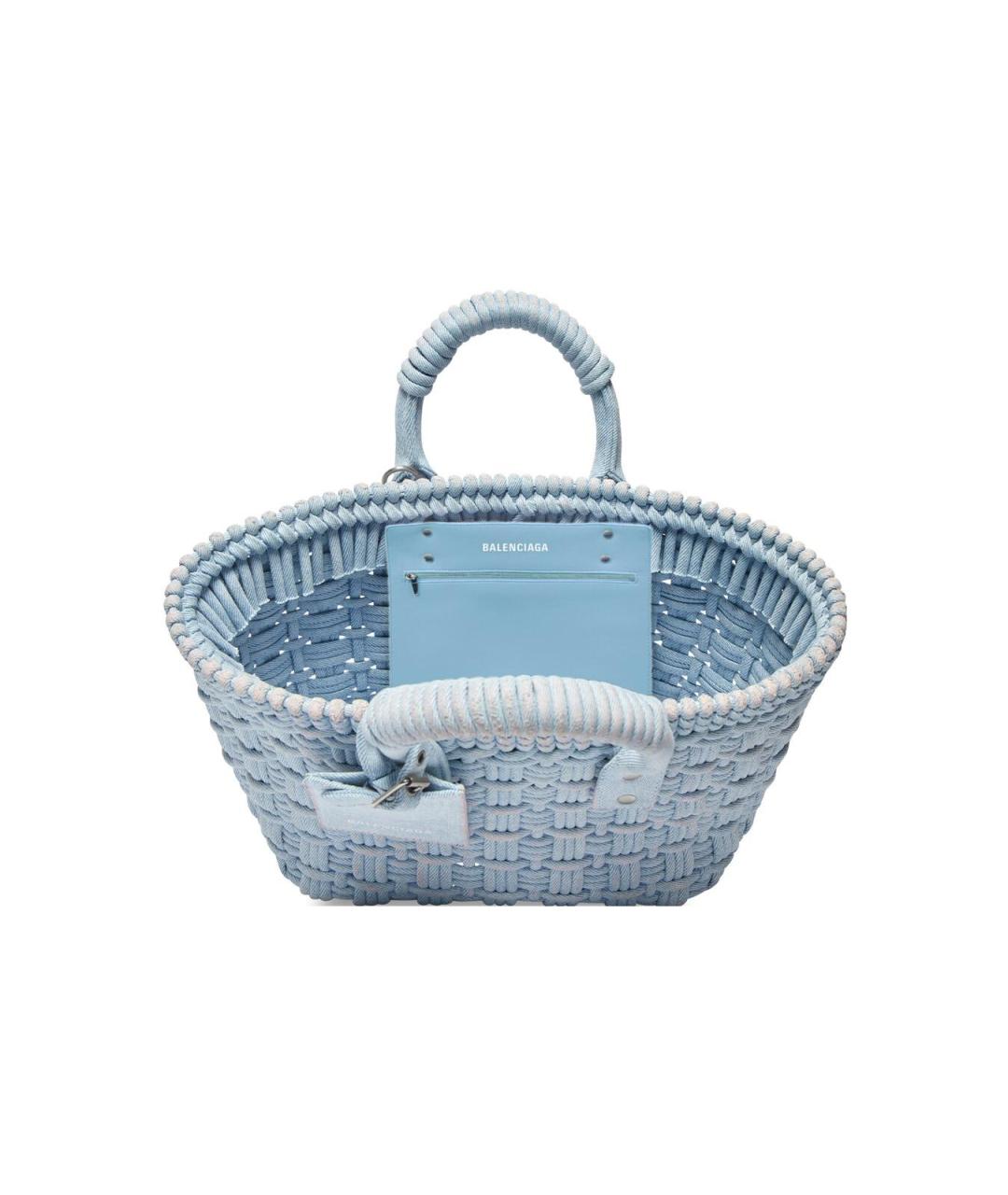 BALENCIAGA Голубая сумка с короткими ручками, фото 4