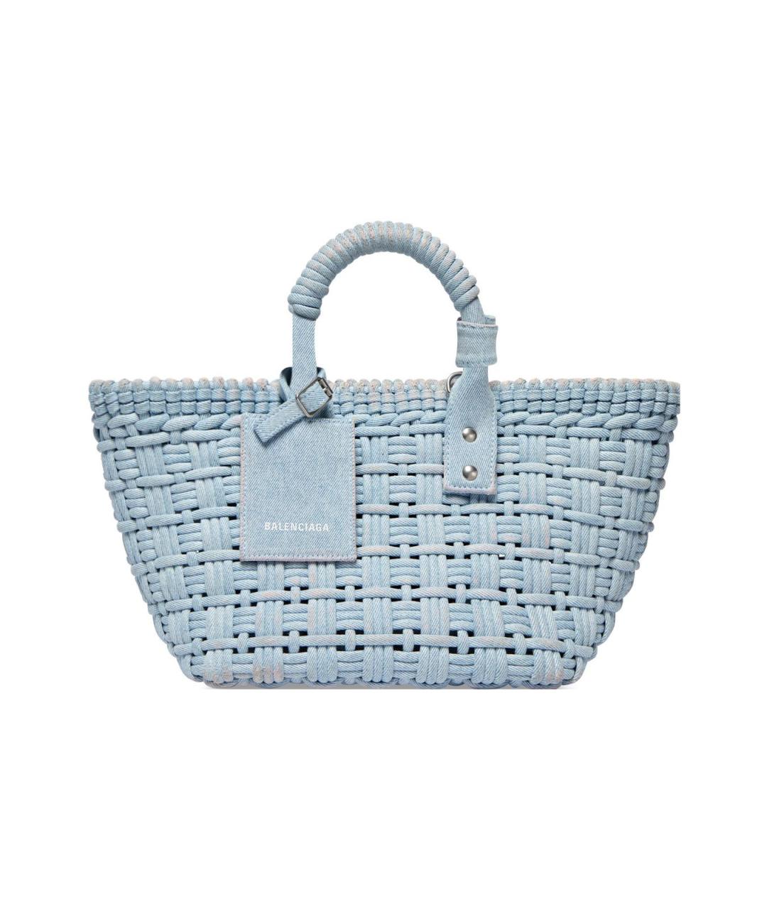 BALENCIAGA Голубая сумка с короткими ручками, фото 6