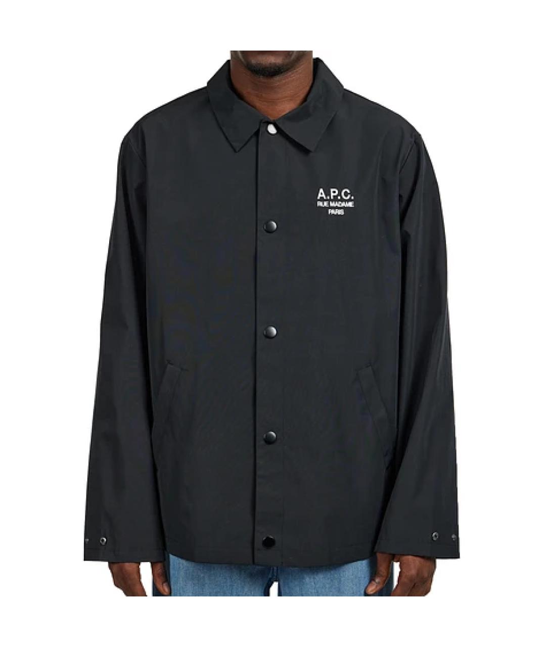 A.P.C. Черная хлопковая кэжуал рубашка, фото 3