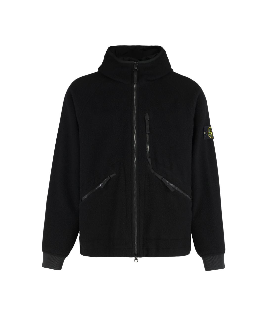 STONE ISLAND Черная шерстяная куртка, фото 1