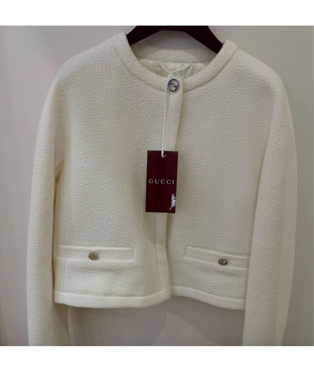 GUCCI Белый жакет/пиджак, фото 3