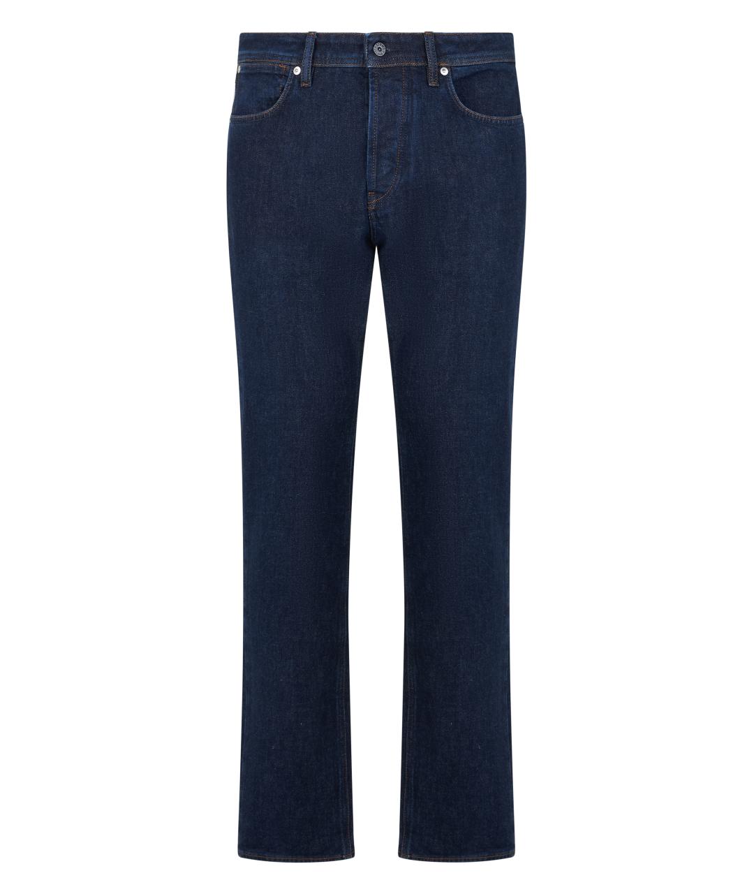 STONE ISLAND Синие хлопковые прямые джинсы, фото 1