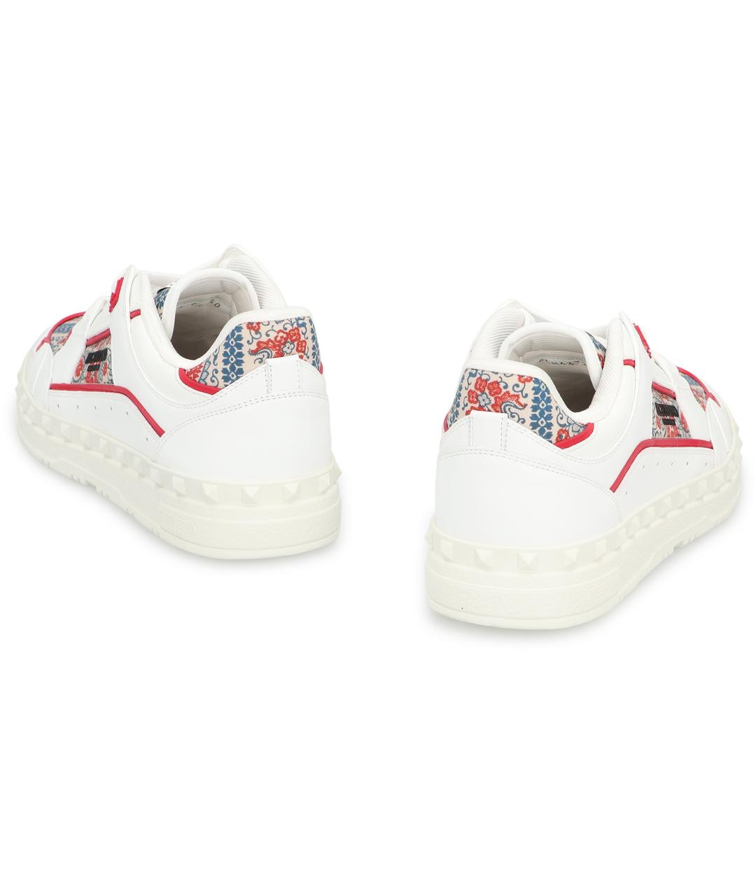 VALENTINO Белые кожаные низкие кроссовки / кеды, фото 4