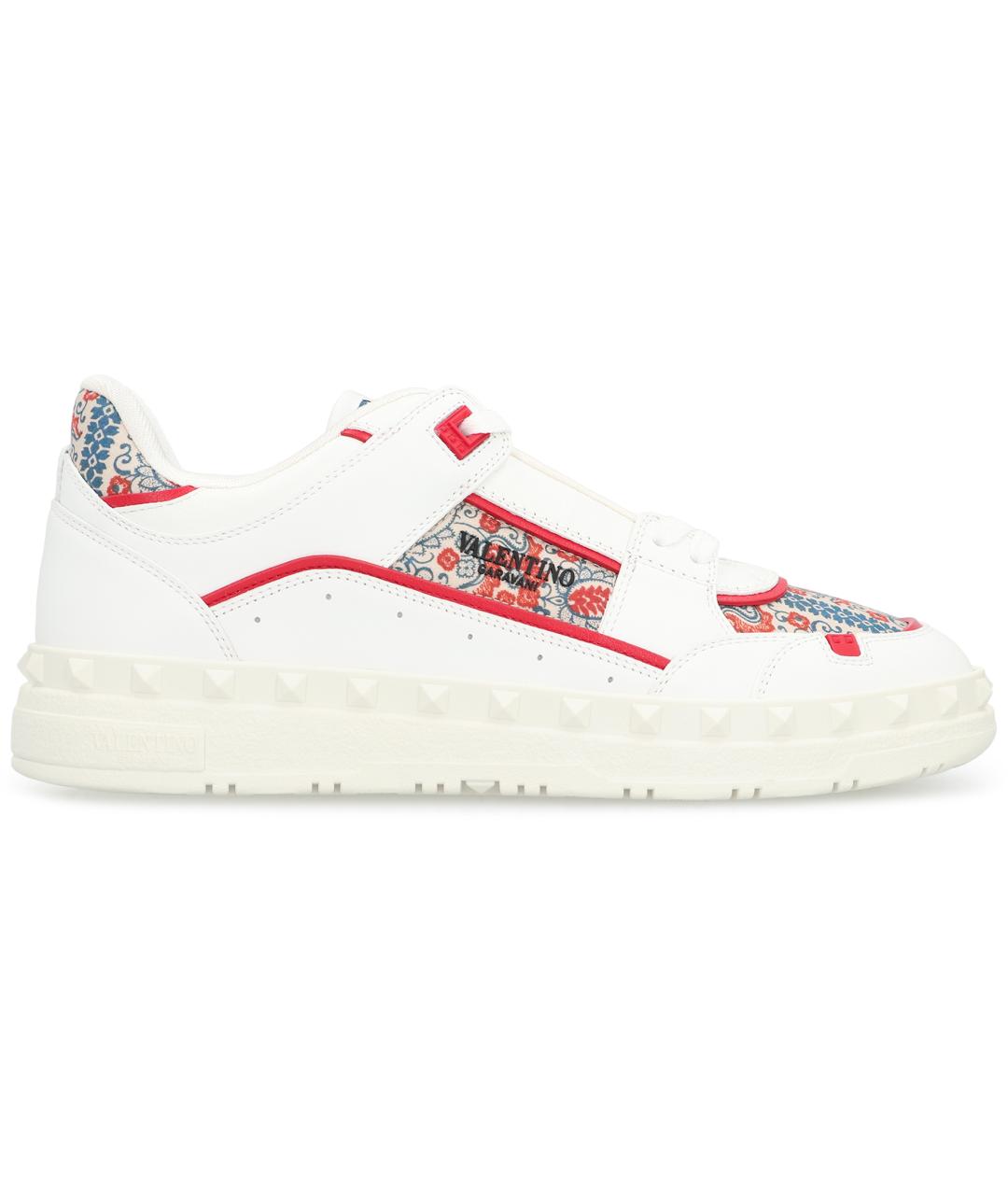 VALENTINO Белые кожаные низкие кроссовки / кеды, фото 2
