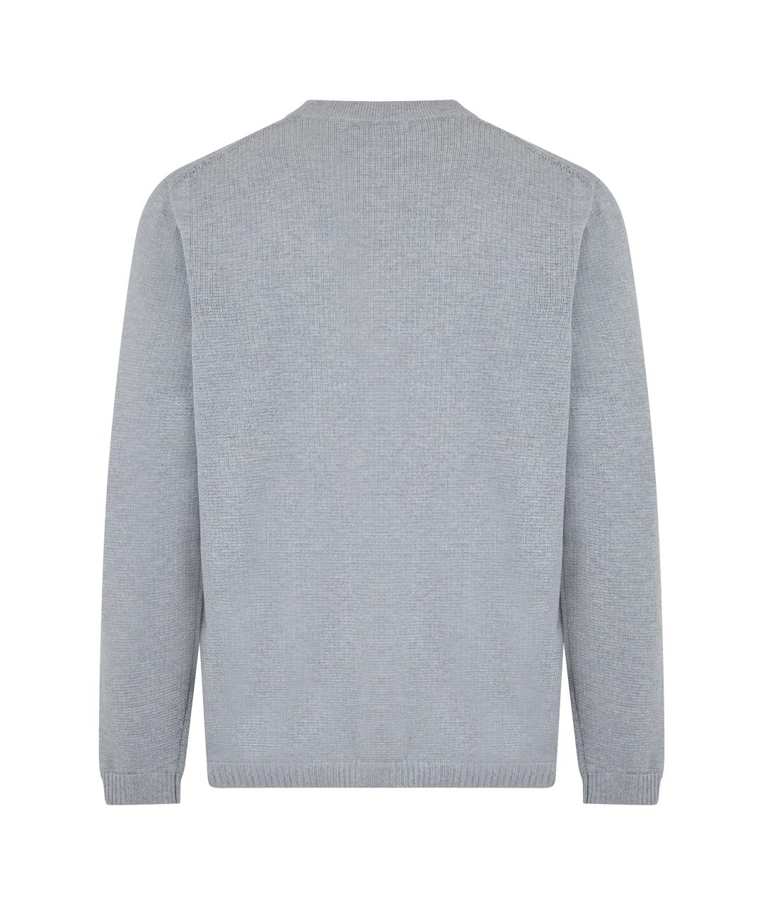 STONE ISLAND Серый хлопковый джемпер / свитер, фото 2