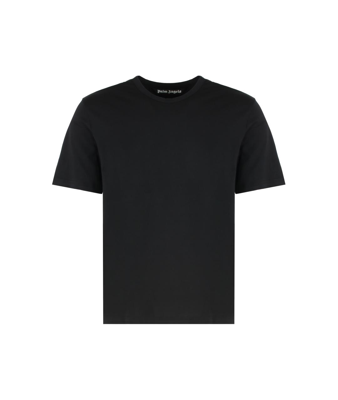 PALM ANGELS Черная хлопковая футболка, фото 1