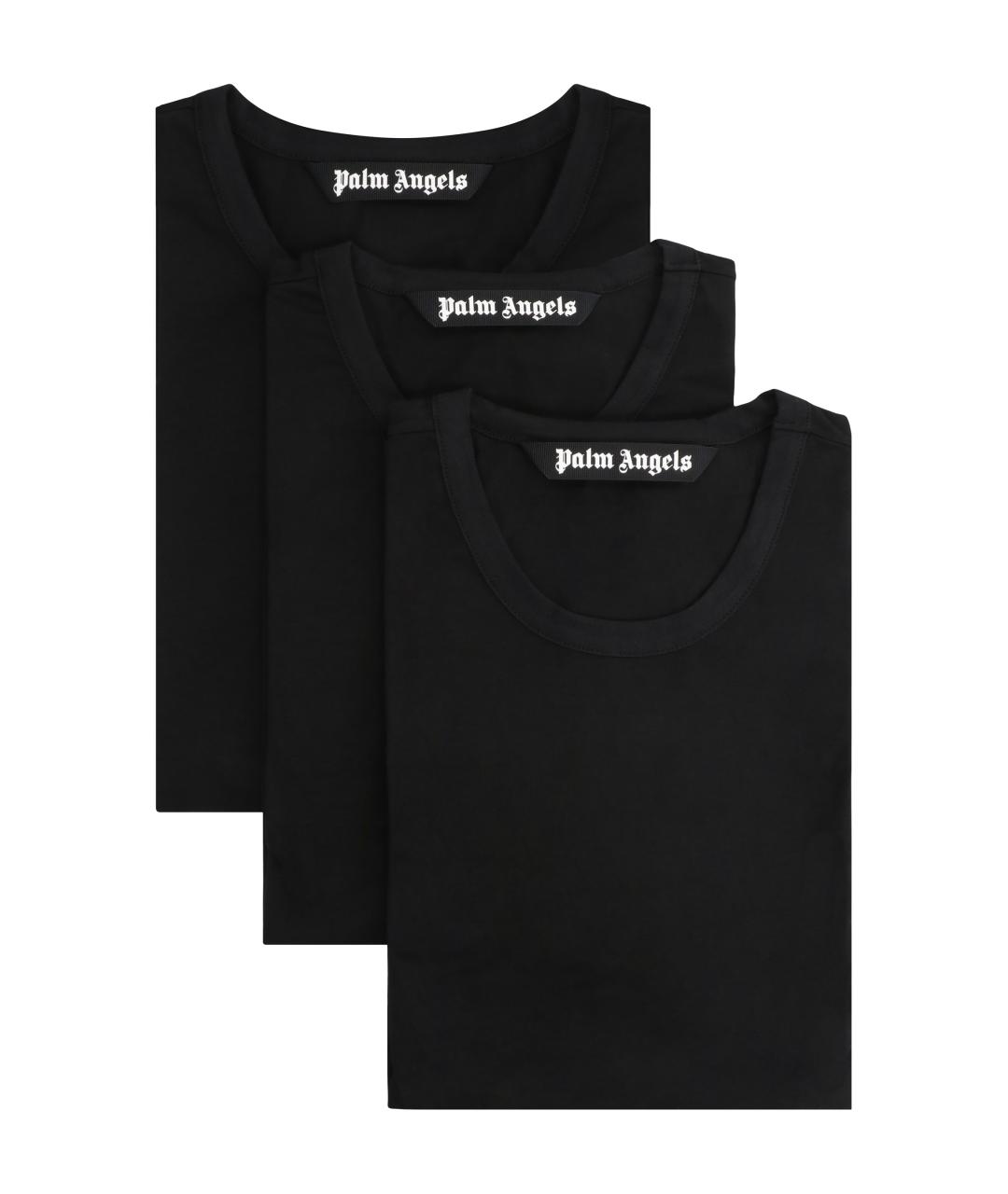PALM ANGELS Черная хлопковая футболка, фото 2
