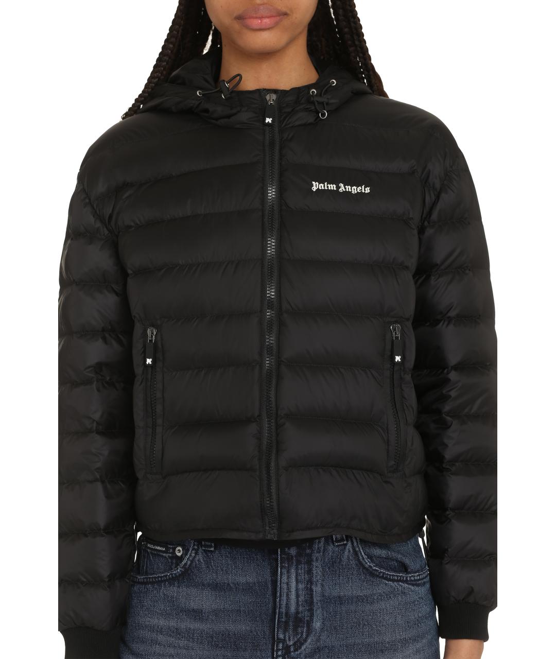 PALM ANGELS Черный полиамидовый пуховик, фото 5