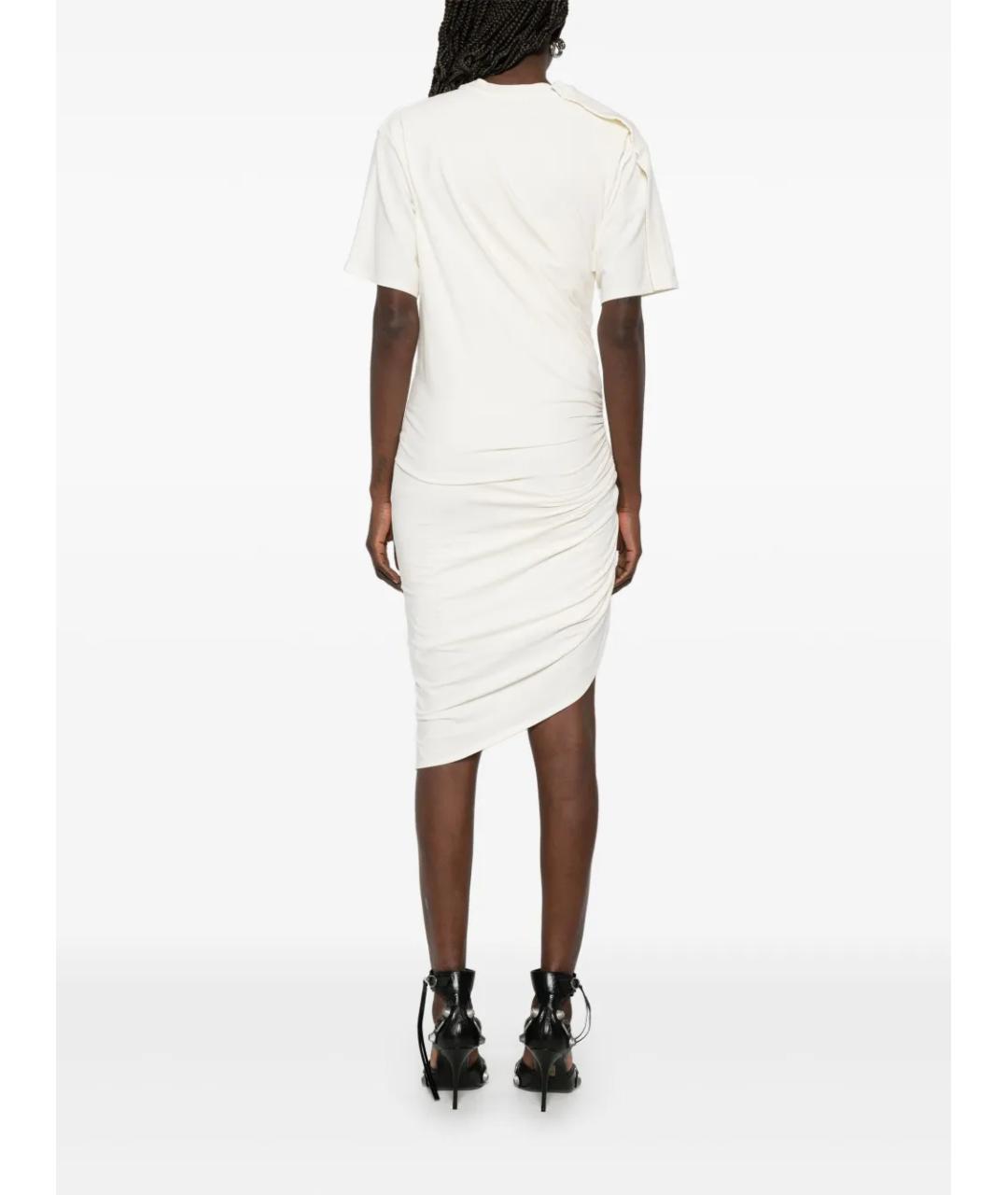 MUGLER Бежевое хлопковое повседневное платье, фото 5