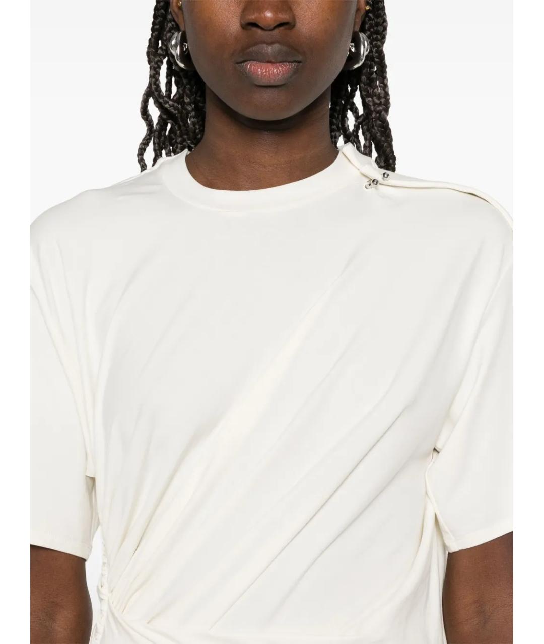 MUGLER Бежевое хлопковое повседневное платье, фото 6