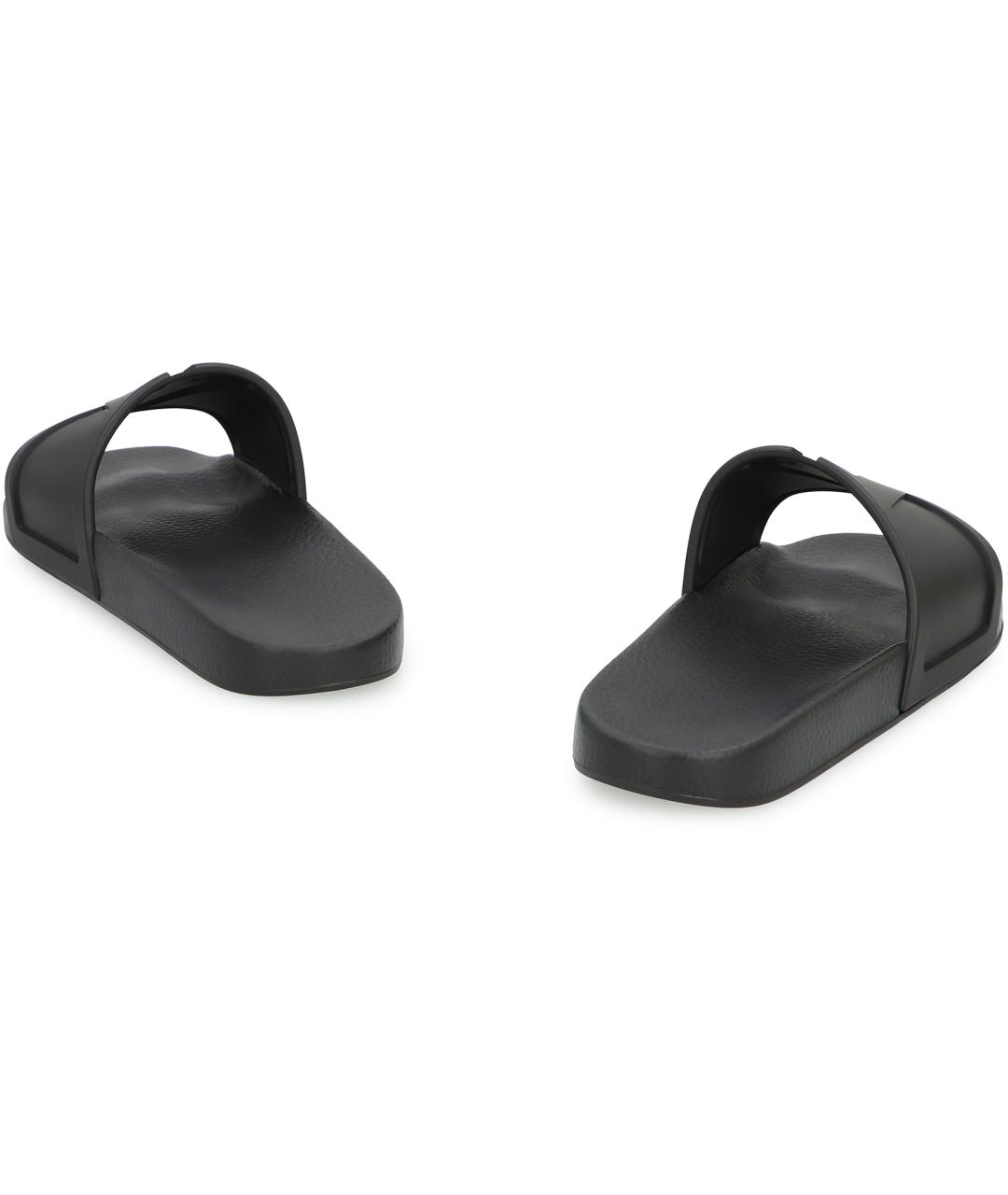 VALENTINO Черные резиновые шлепанцы, фото 4