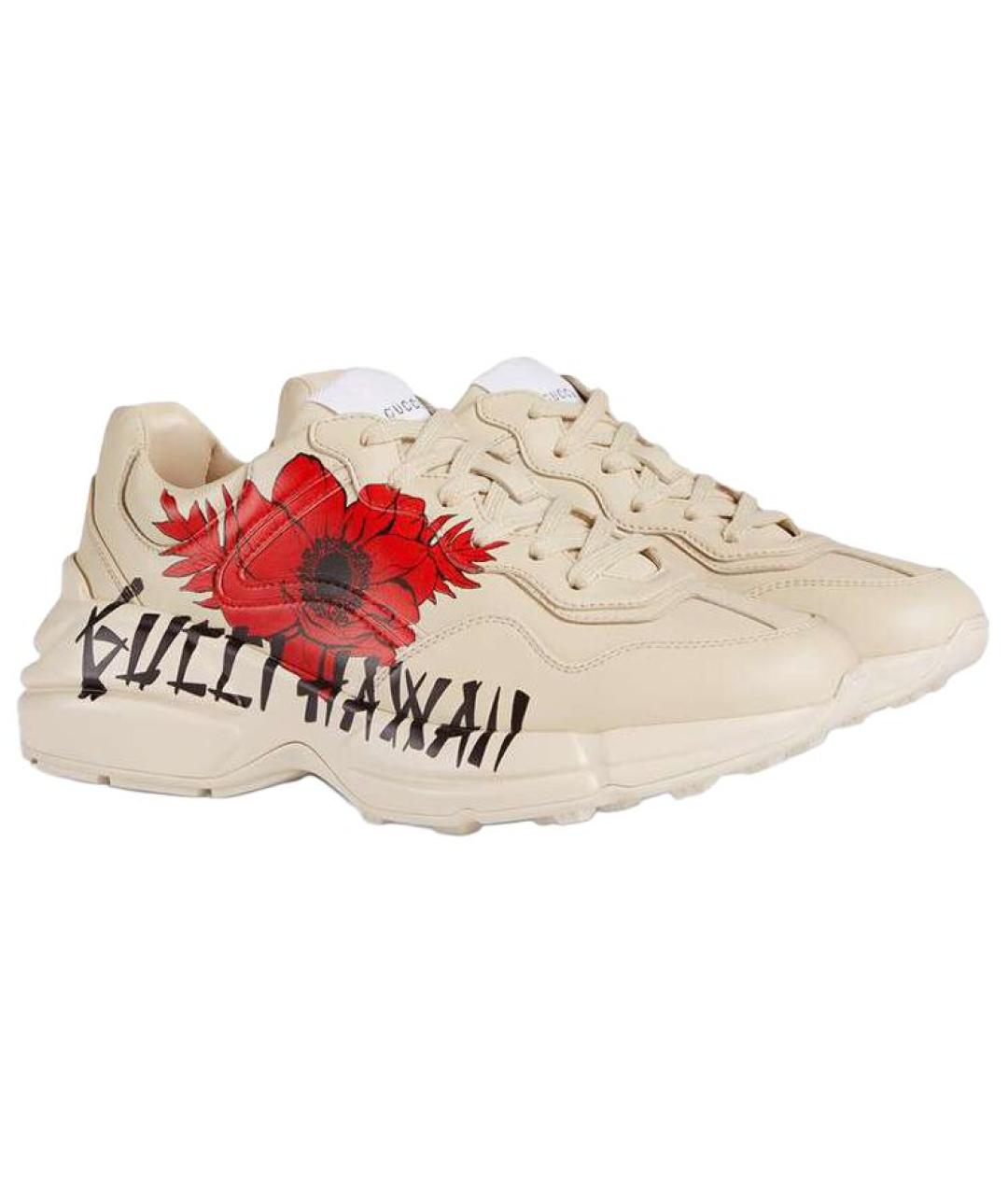 GUCCI Бежевые кроссовки, фото 3