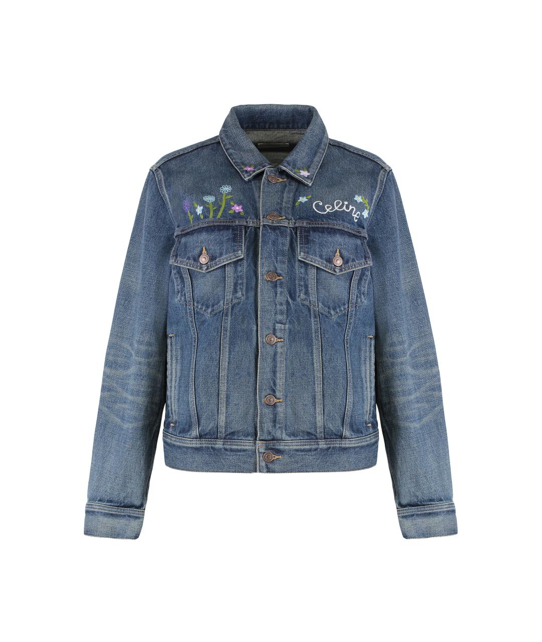 CELINE Синяя деним куртка, фото 1