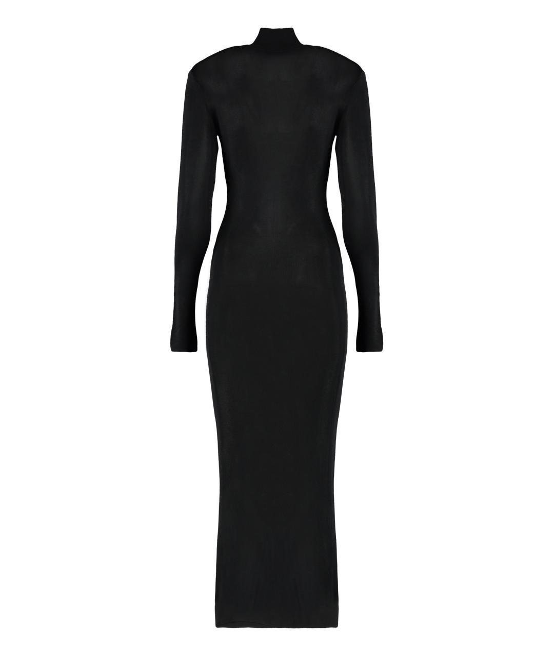 SELF-PORTRAIT Черное вискозное повседневное платье, фото 2