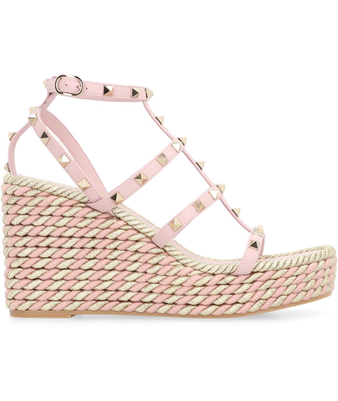 VALENTINO Розовые кожаные эспадрильи, фото 2