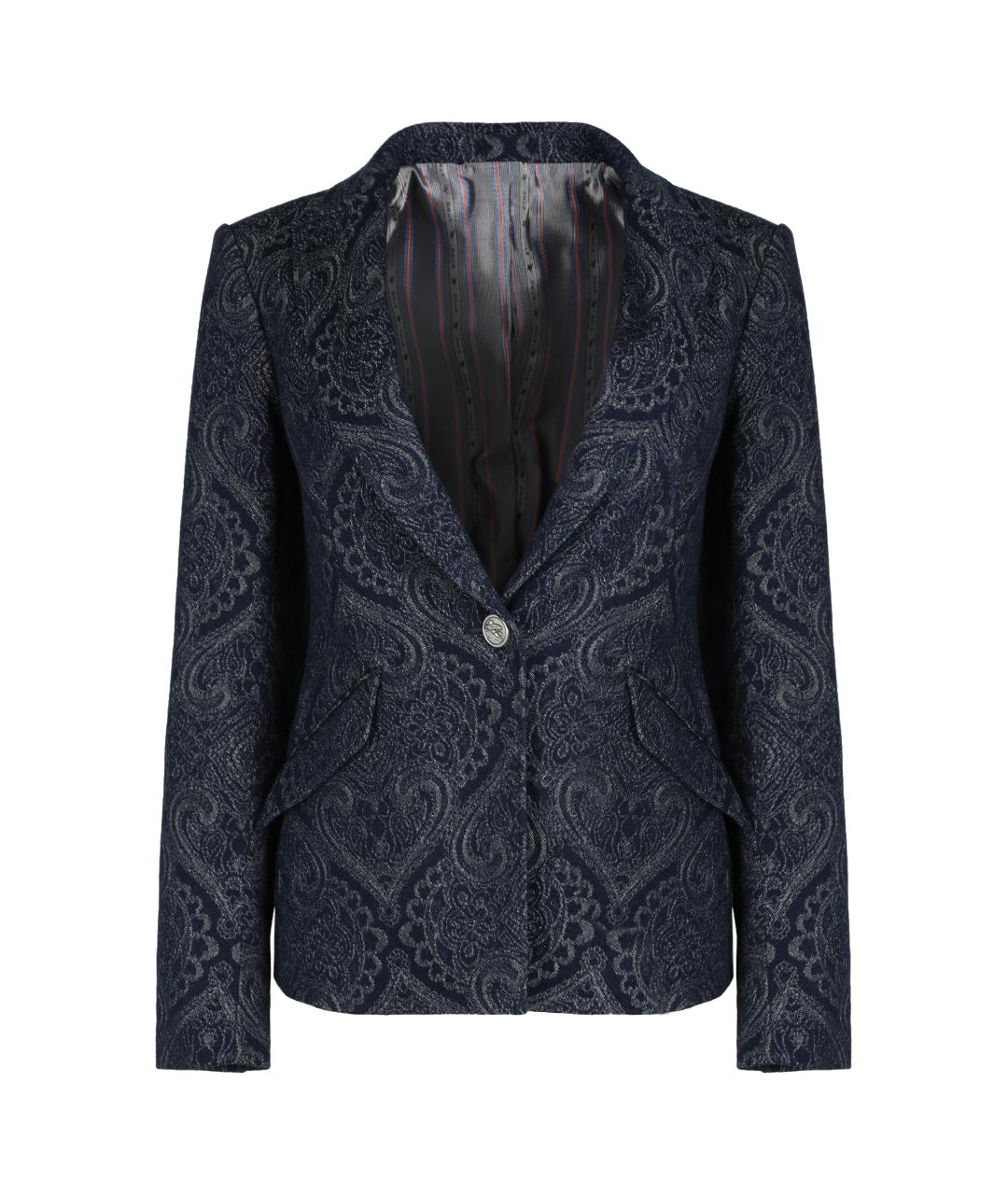 ETRO Синий хлопковый жакет/пиджак, фото 1