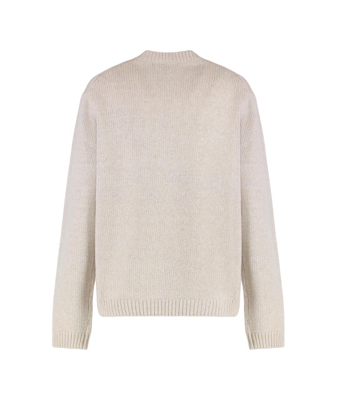 MAISON KITSUNE Бежевый шерстяной джемпер / свитер, фото 2