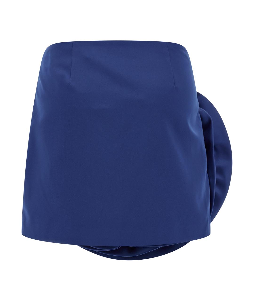 ROTATE Синяя полиэстеровая юбка мини, фото 2