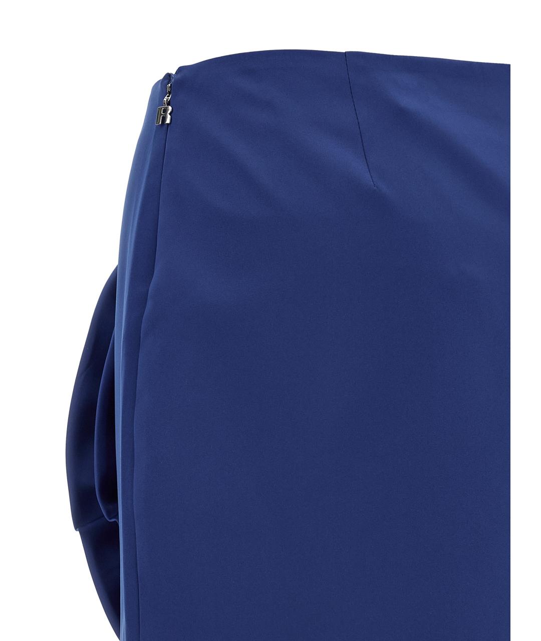 ROTATE Синяя полиэстеровая юбка мини, фото 4