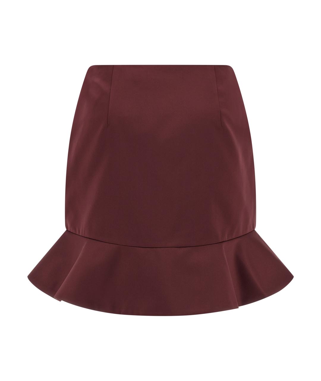ROTATE Бордовая полиэстеровая юбка мини, фото 2