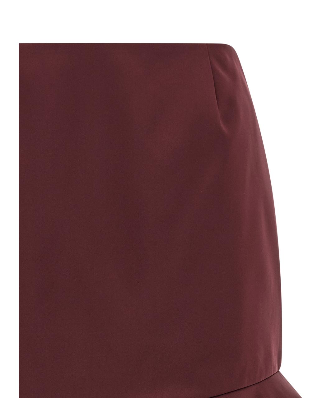 ROTATE Бордовая полиэстеровая юбка мини, фото 3